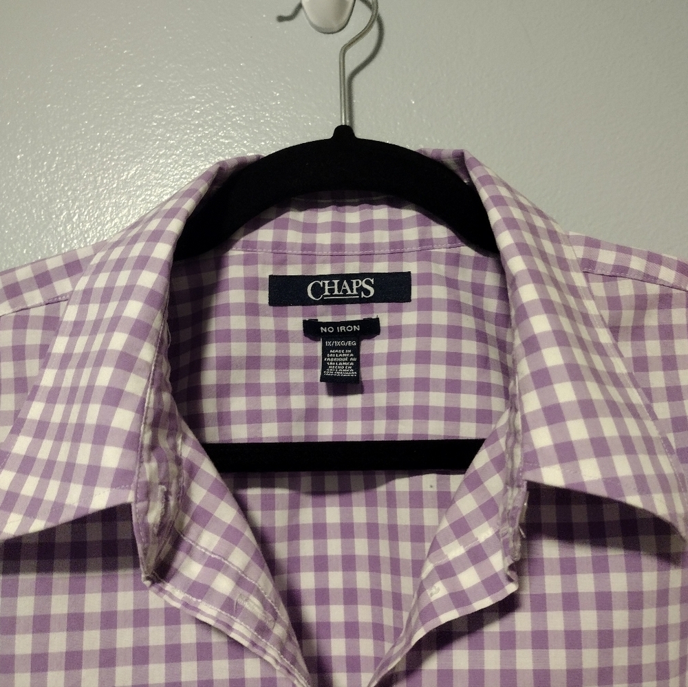 Chaps button down plaid Checked top - image 2